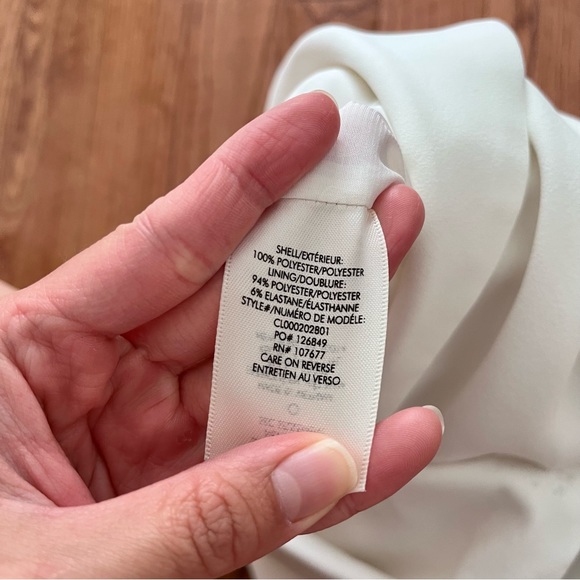 alice + olivia off white kyrie tuxedo skort romper size 4 - Picture 6 of 7